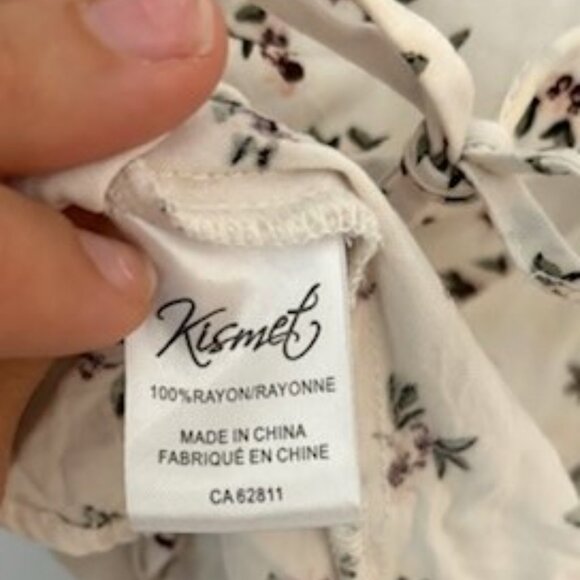 Kismet country floral blouse 100% rayon XL - Picture 7 of 7